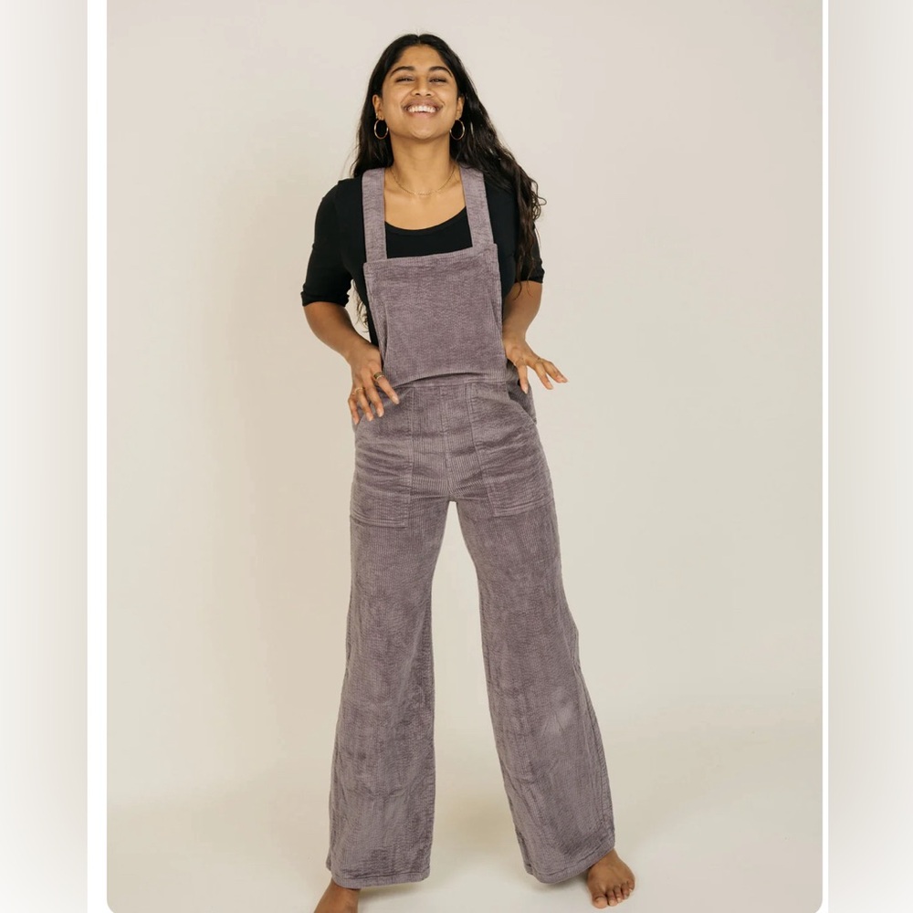 Jackson Rowe Purple Corduroy Jumpsuit
